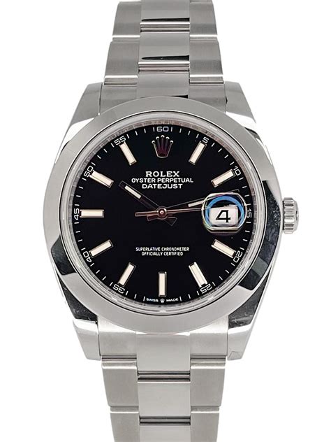 rolex datejust 41 black roman|2023 Datejust 41mm 126300.